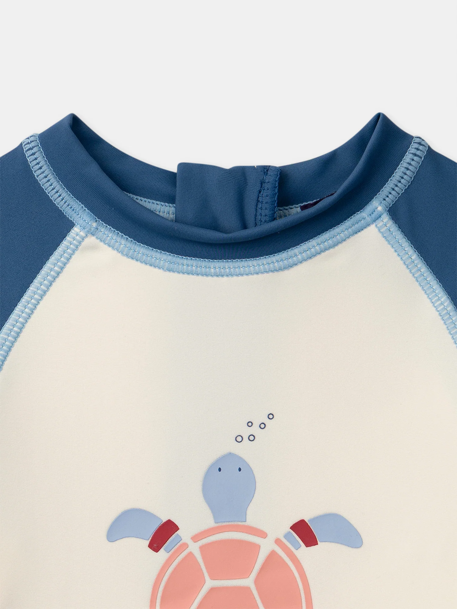 T-shirt de bain bleu et écru UPF 50+ Bébé Garçon - Image 6