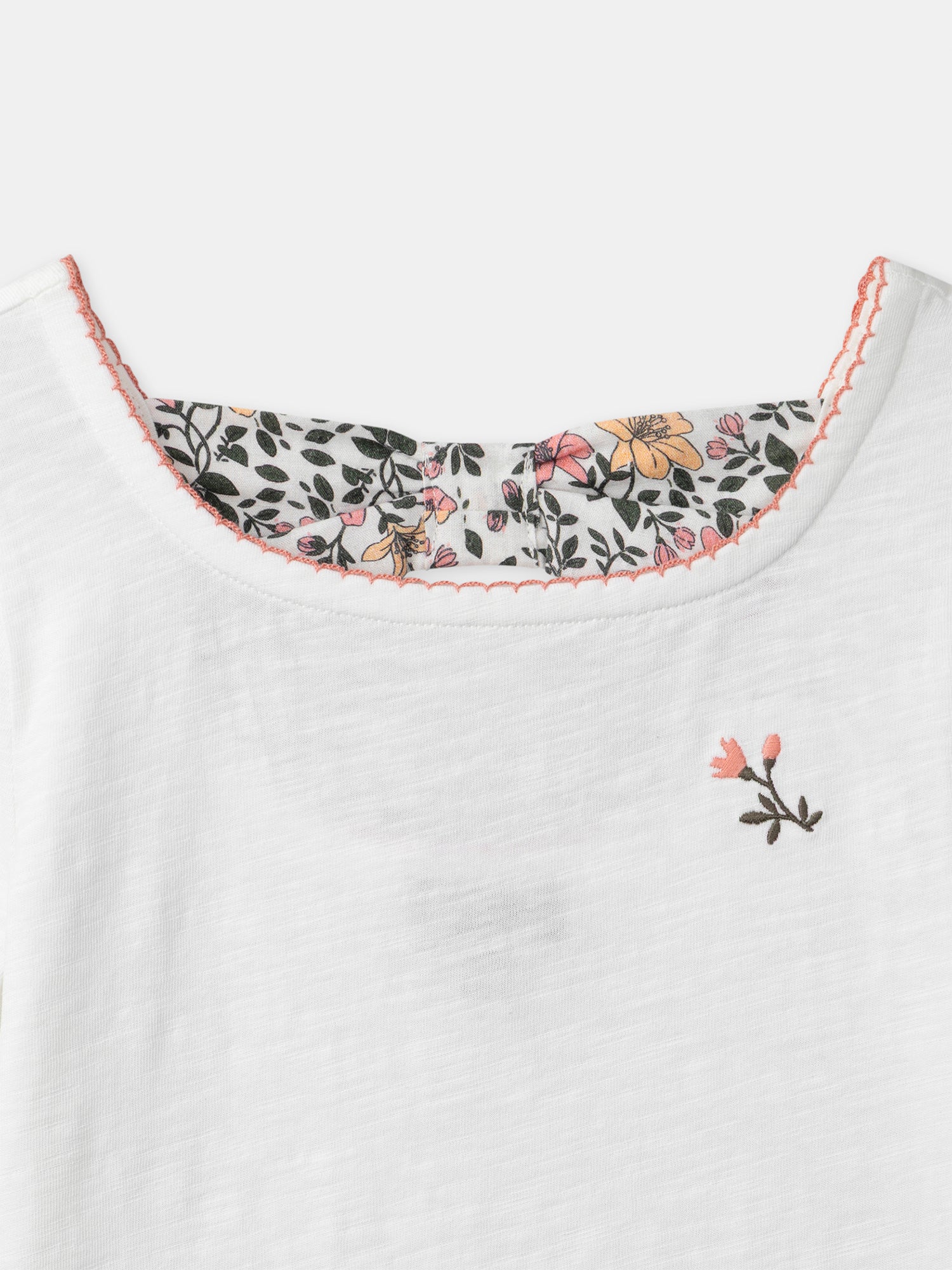 T-shirt écru à noeud Fille - Image 6