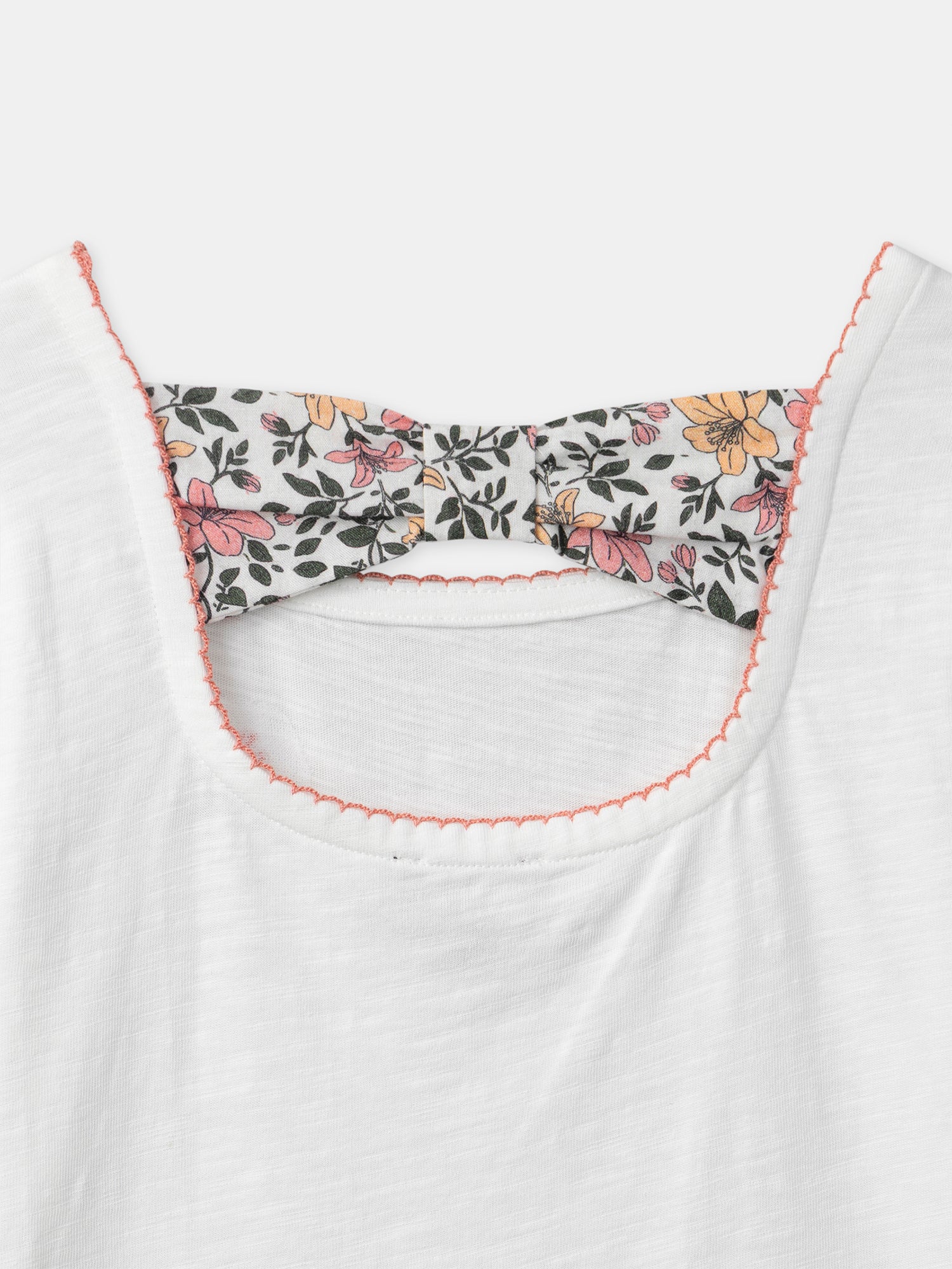 T-shirt écru à noeud Fille - Image 7