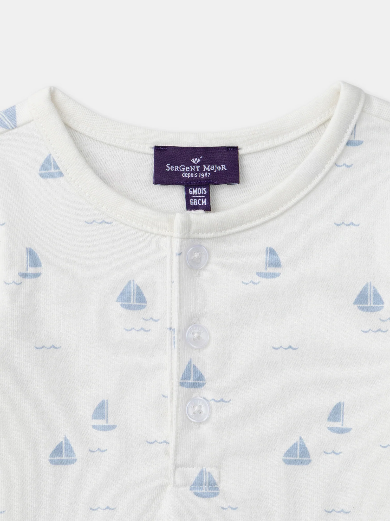 T-shirt écru imprimé bateaux Bébé Garçon - Image 2