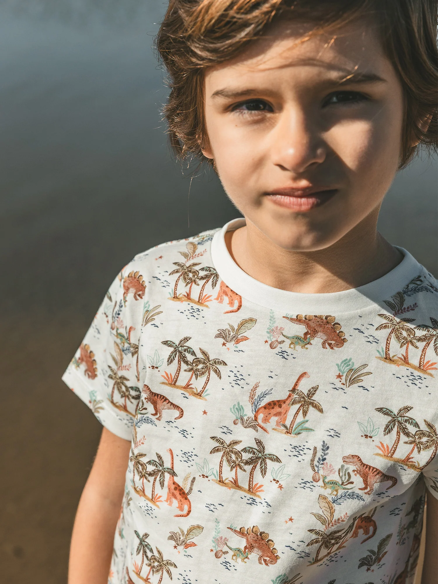 T-shirt écru imprimé dinosaure Garçon - Image 3