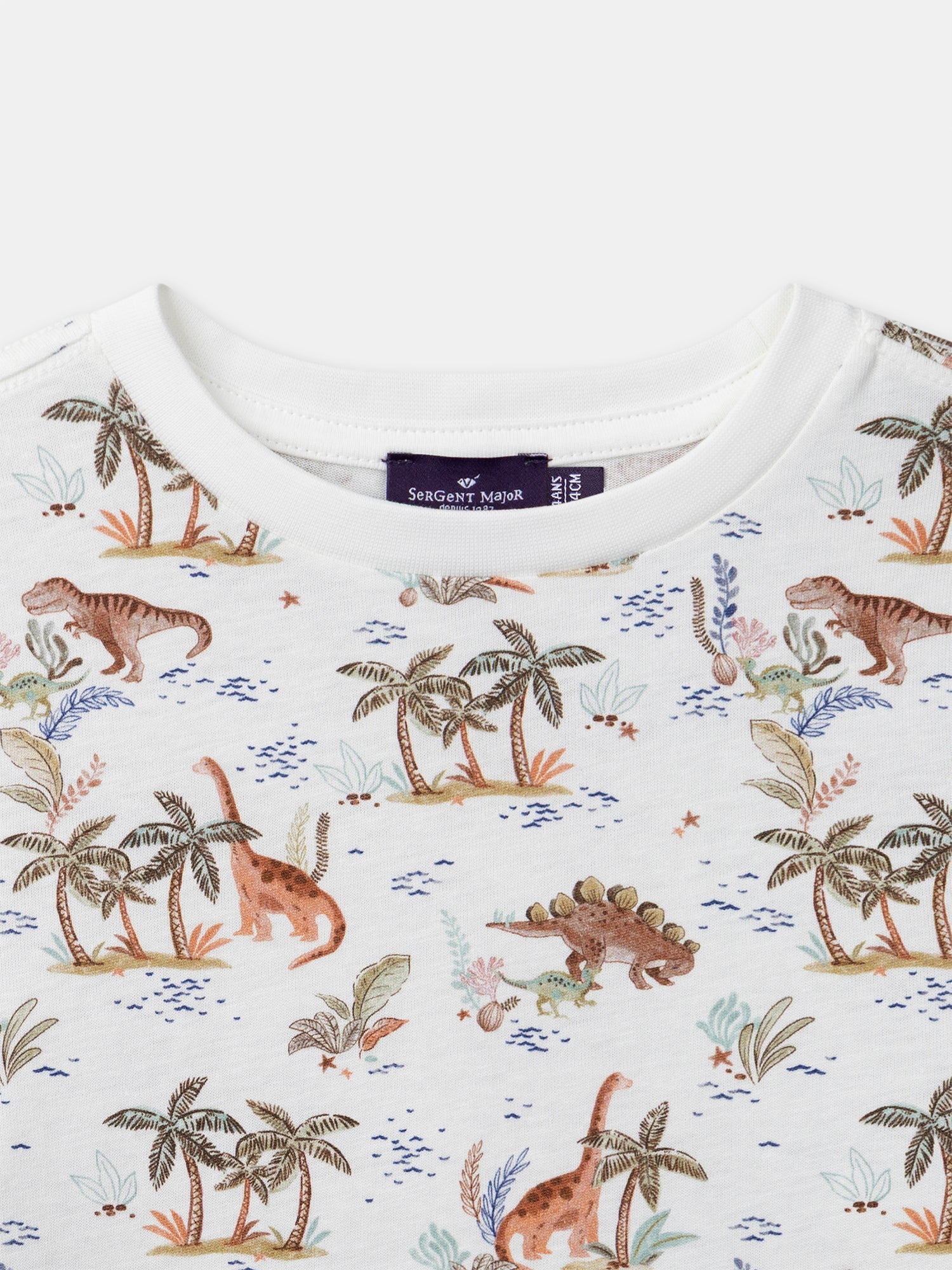T-shirt écru imprimé dinosaure Garçon - Image 5