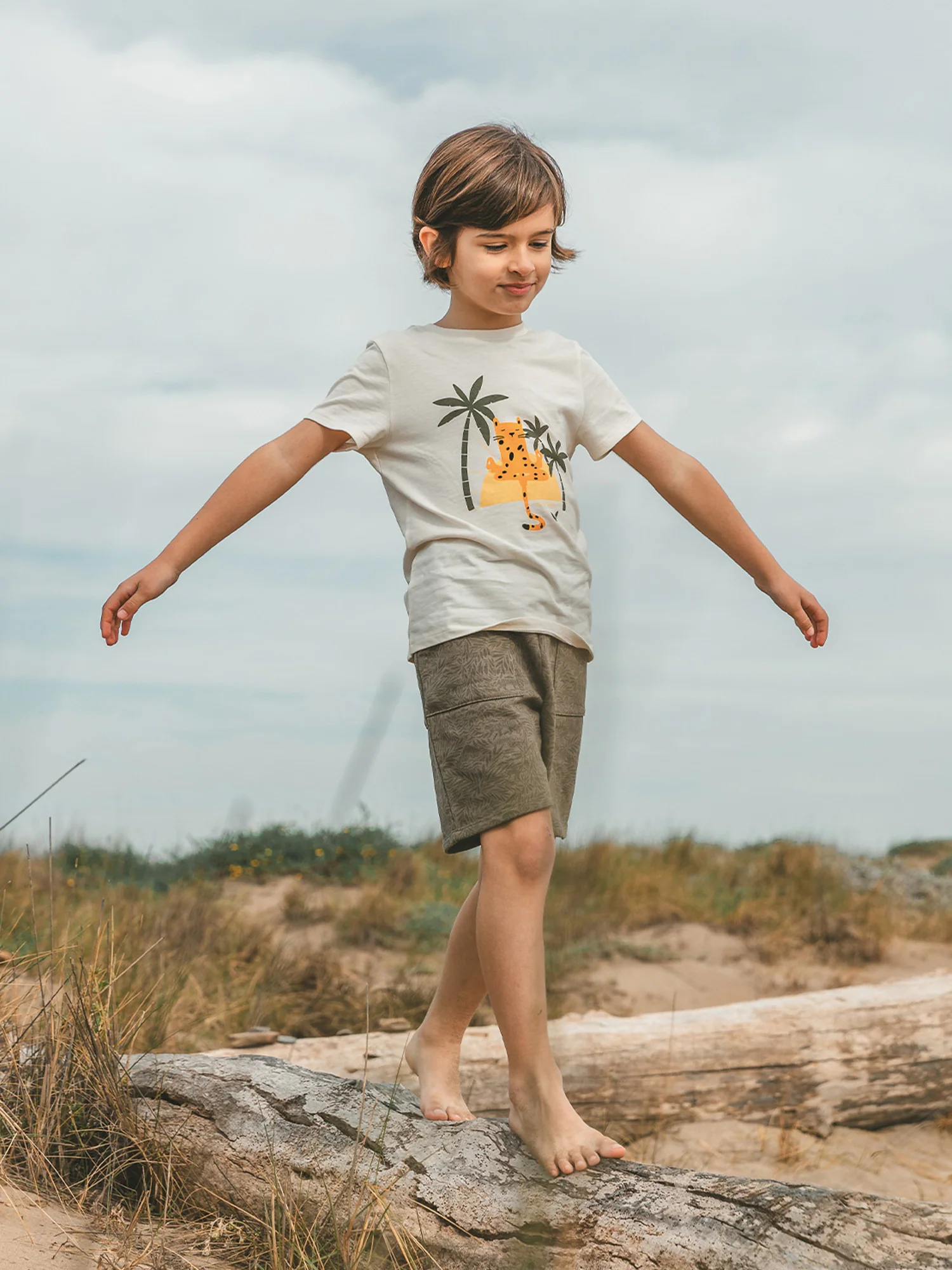 T-shirt écru imprimé léopard Garçon - Image 4