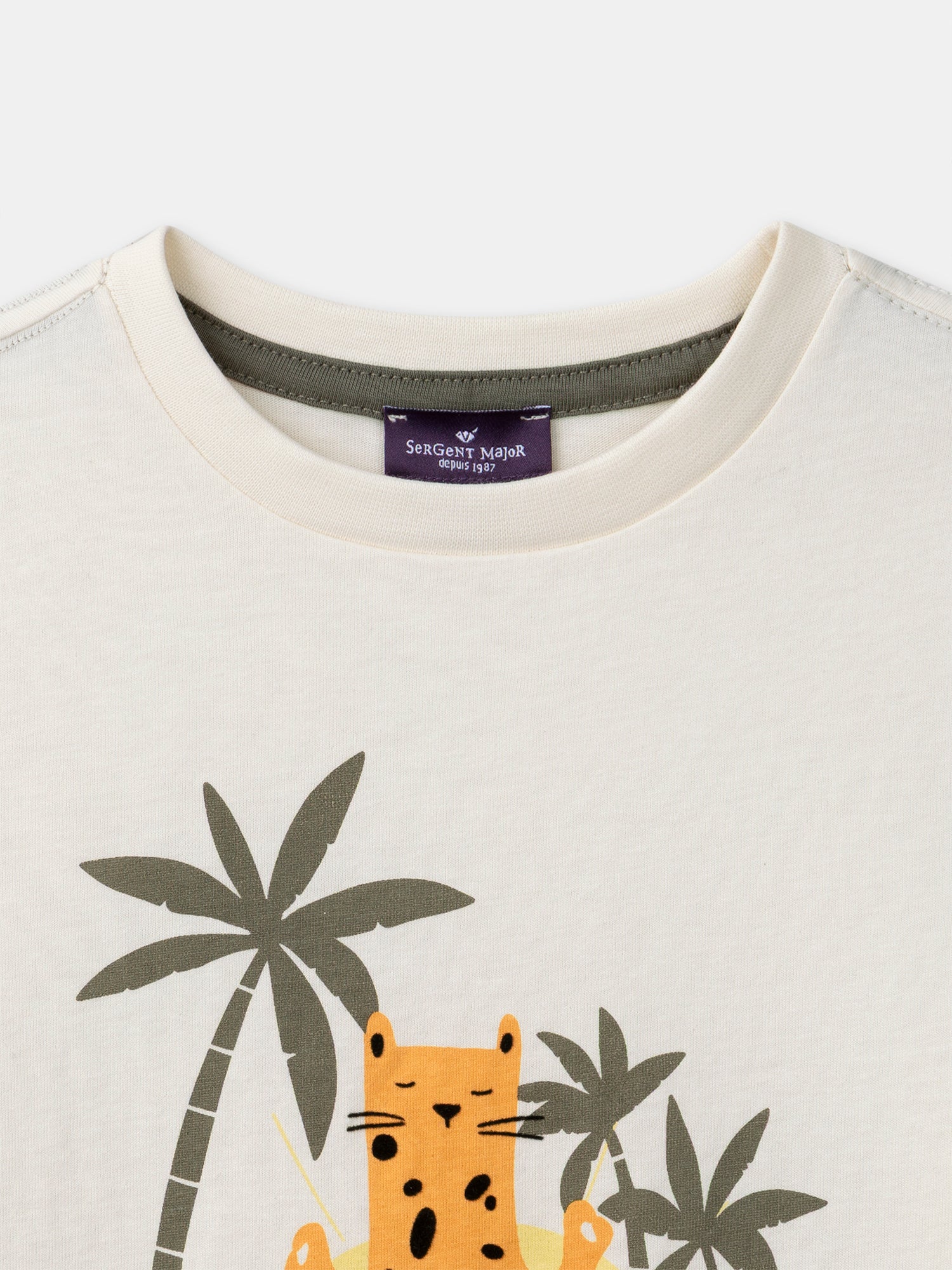 T-shirt écru imprimé léopard Garçon - Image 5