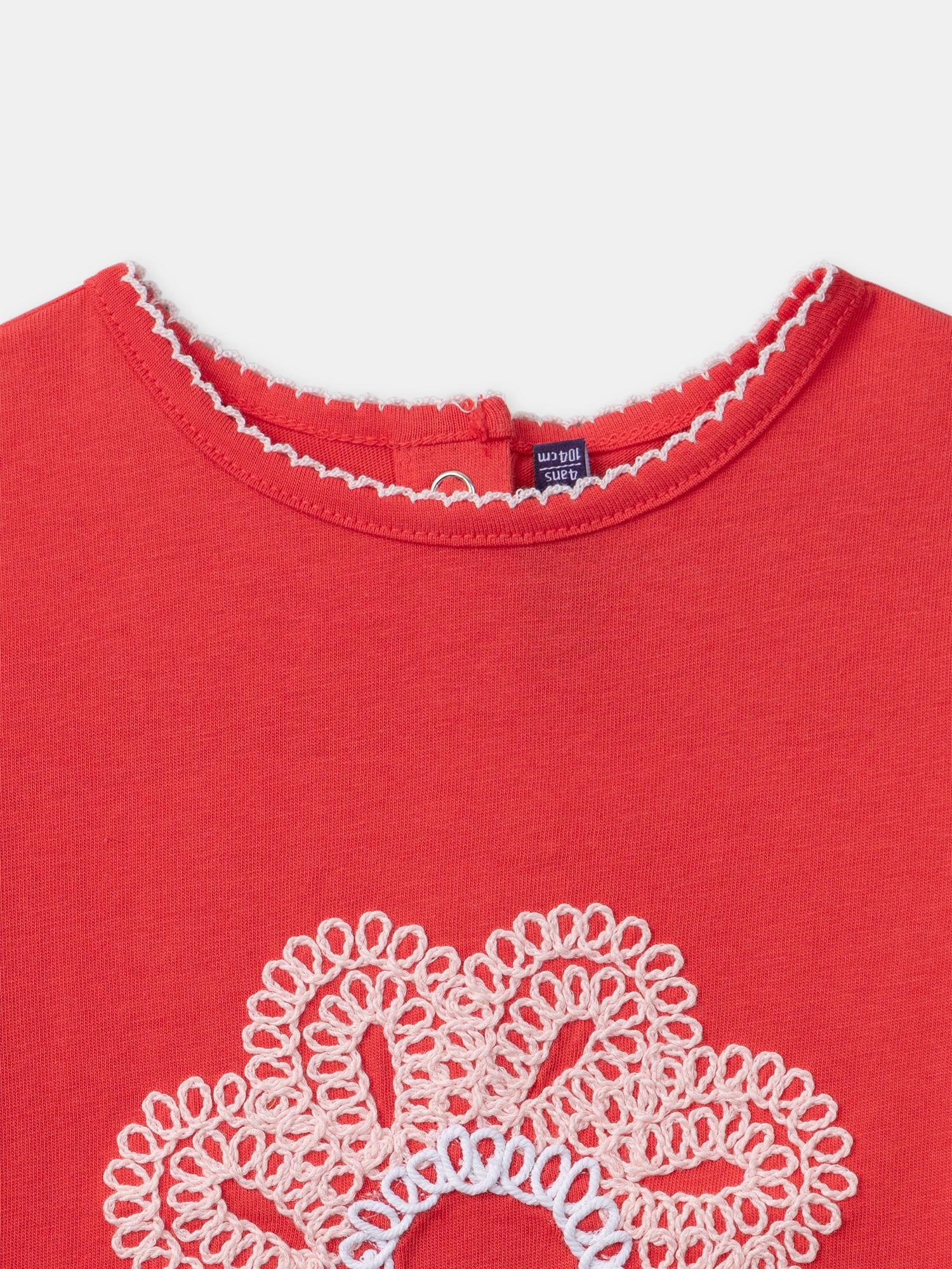 t-shirt fleur brodée - Image 2