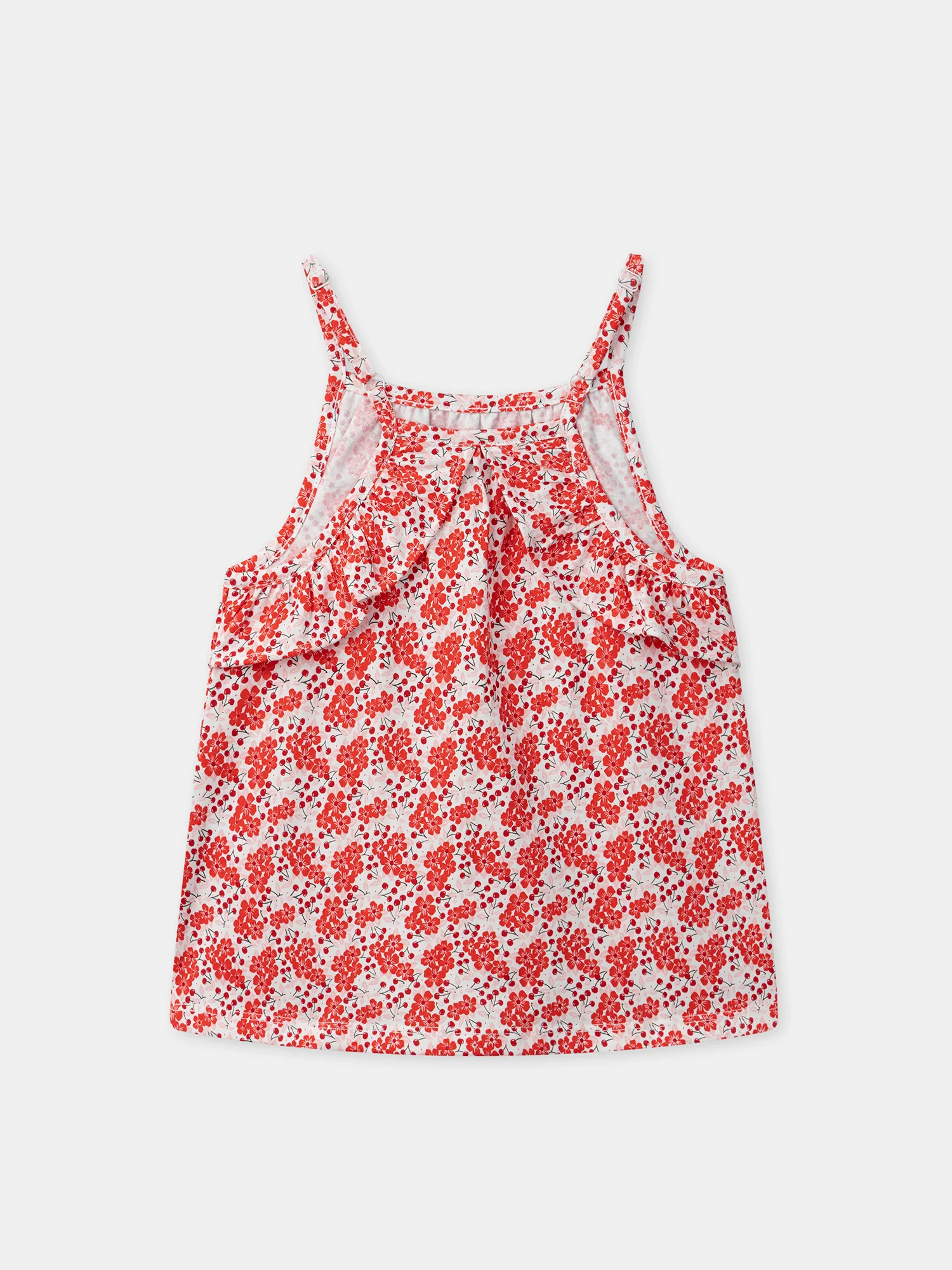 T-shirt imprimé fleuri à bretelles Fille - Image 4