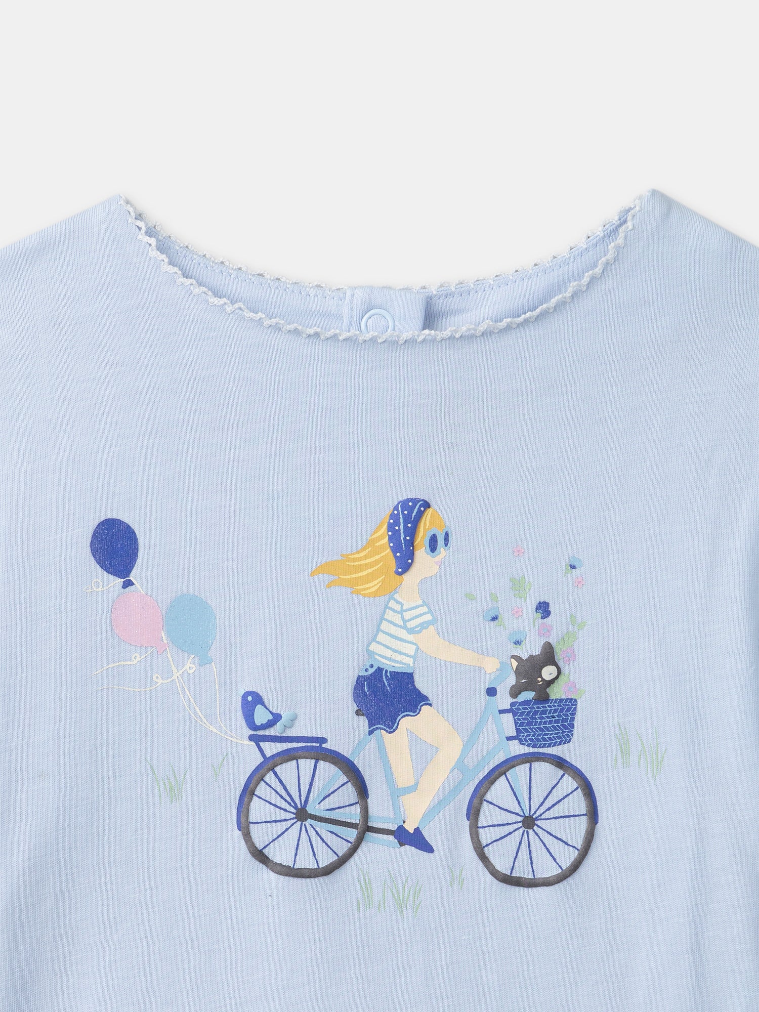 T-Shirt Manches Courtes Bleu ciel - Image 2