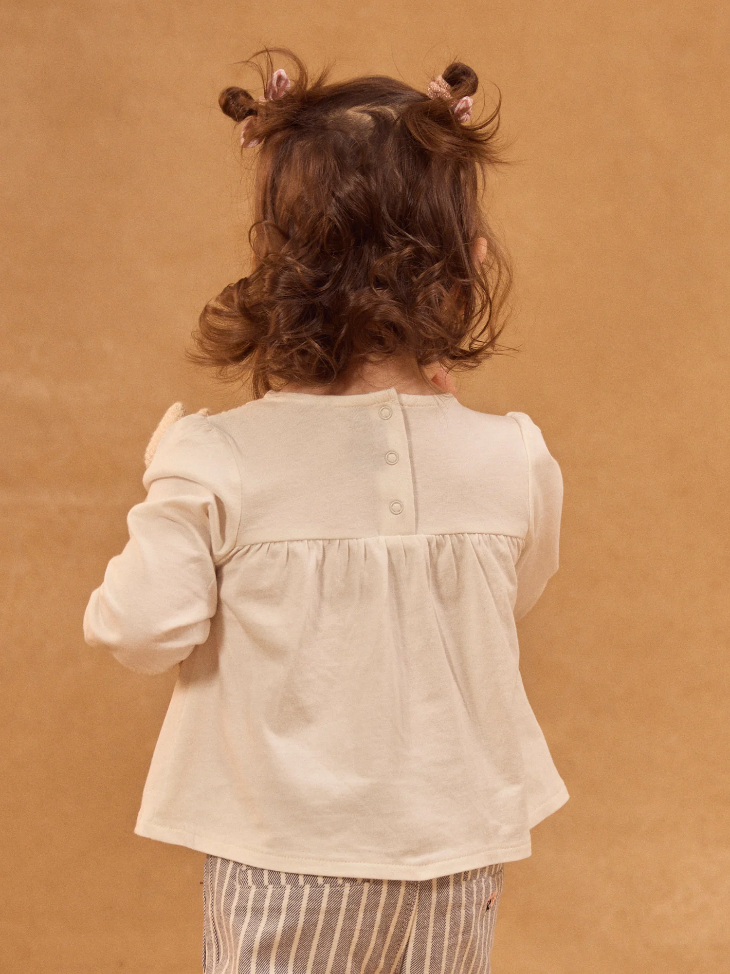 Blouse écrue à broderie fleurs Bébé Fille - Image 4