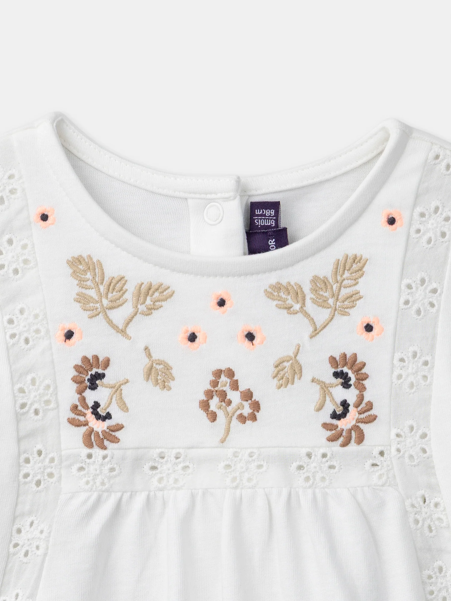 Blouse écrue à broderie fleurs Bébé Fille - Image 6
