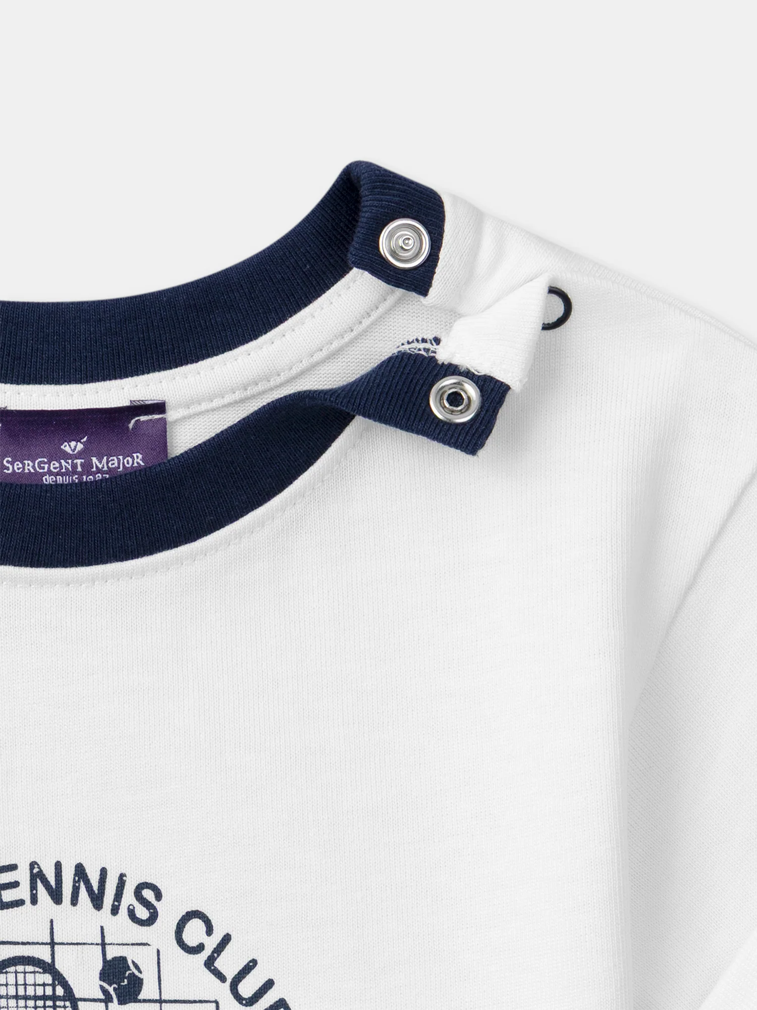 T-shirt écru à motif tennis Bébé Garçon - Image 6