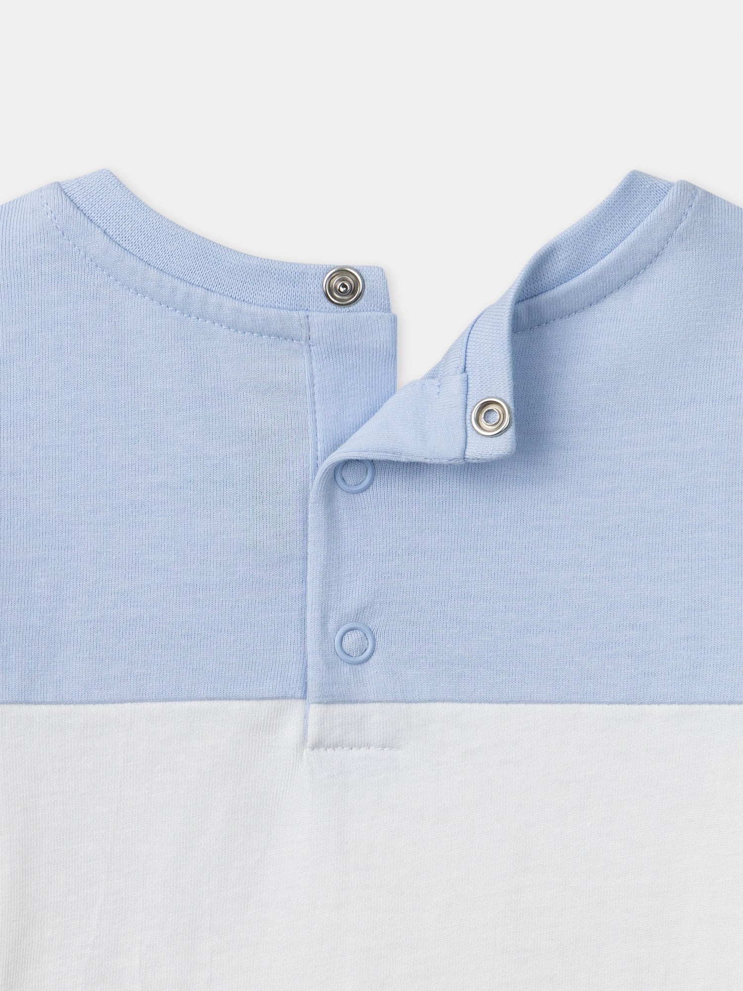 T-shirt bleu ciel et écru Bébé Garçon - Image 3