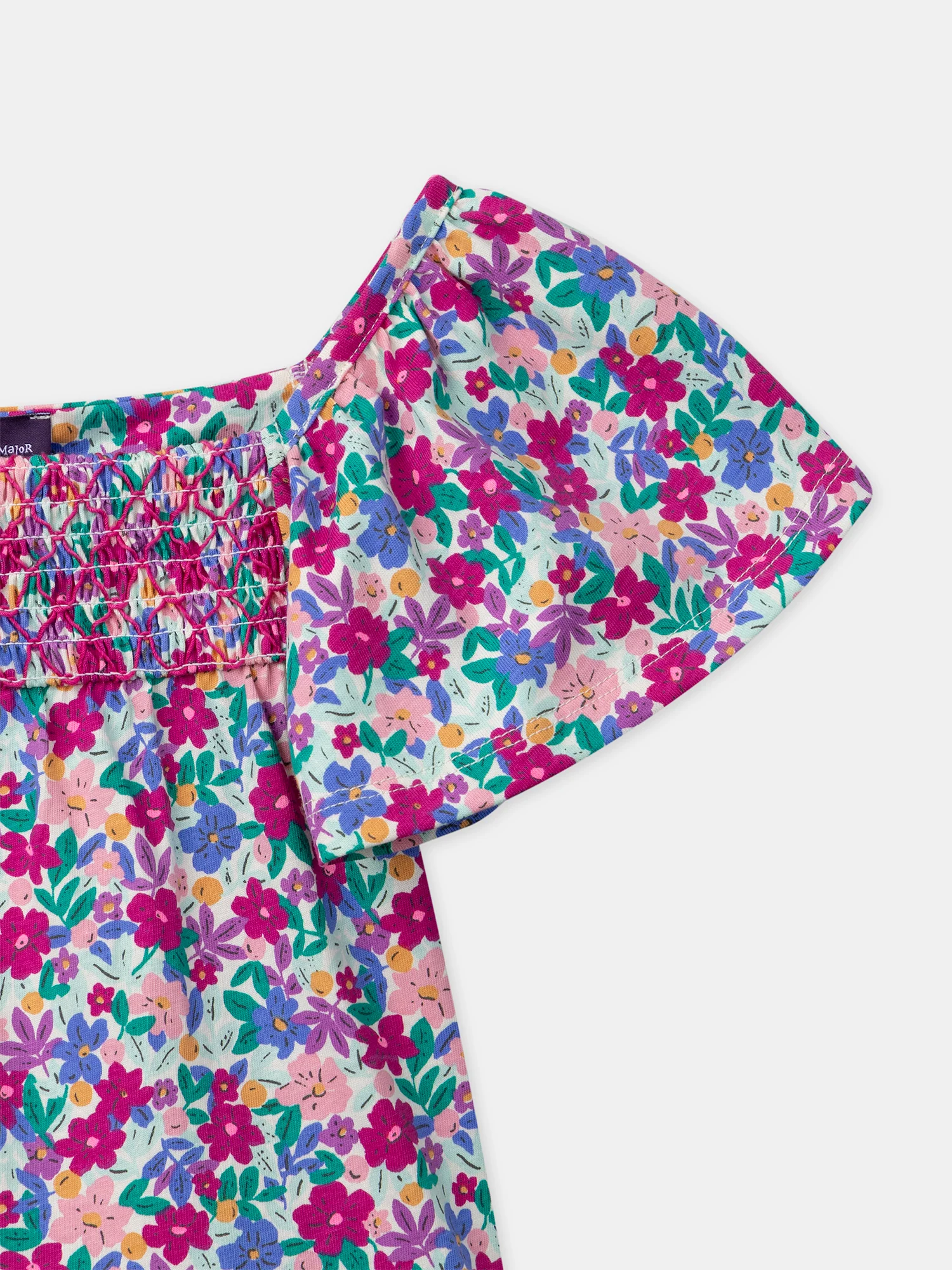 Blouse imprimé fleuri et manches volantes Fille - Image 5