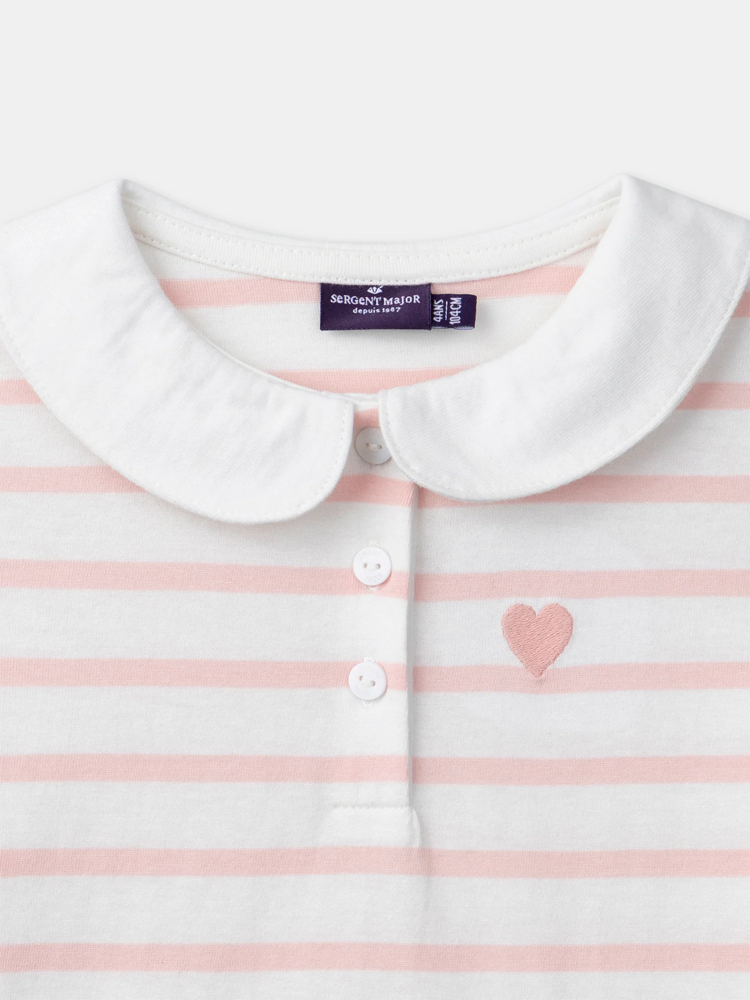 T-shirt Ă rayures rose Fille - Image 5