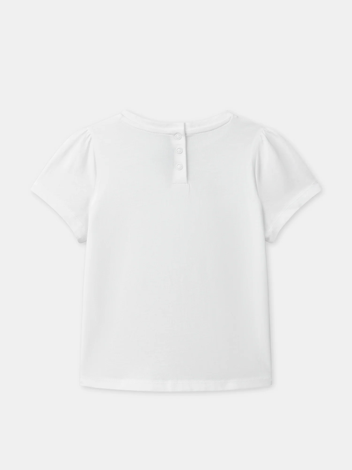 T-shirt écru imprimé fleurs Fille - Image 4
