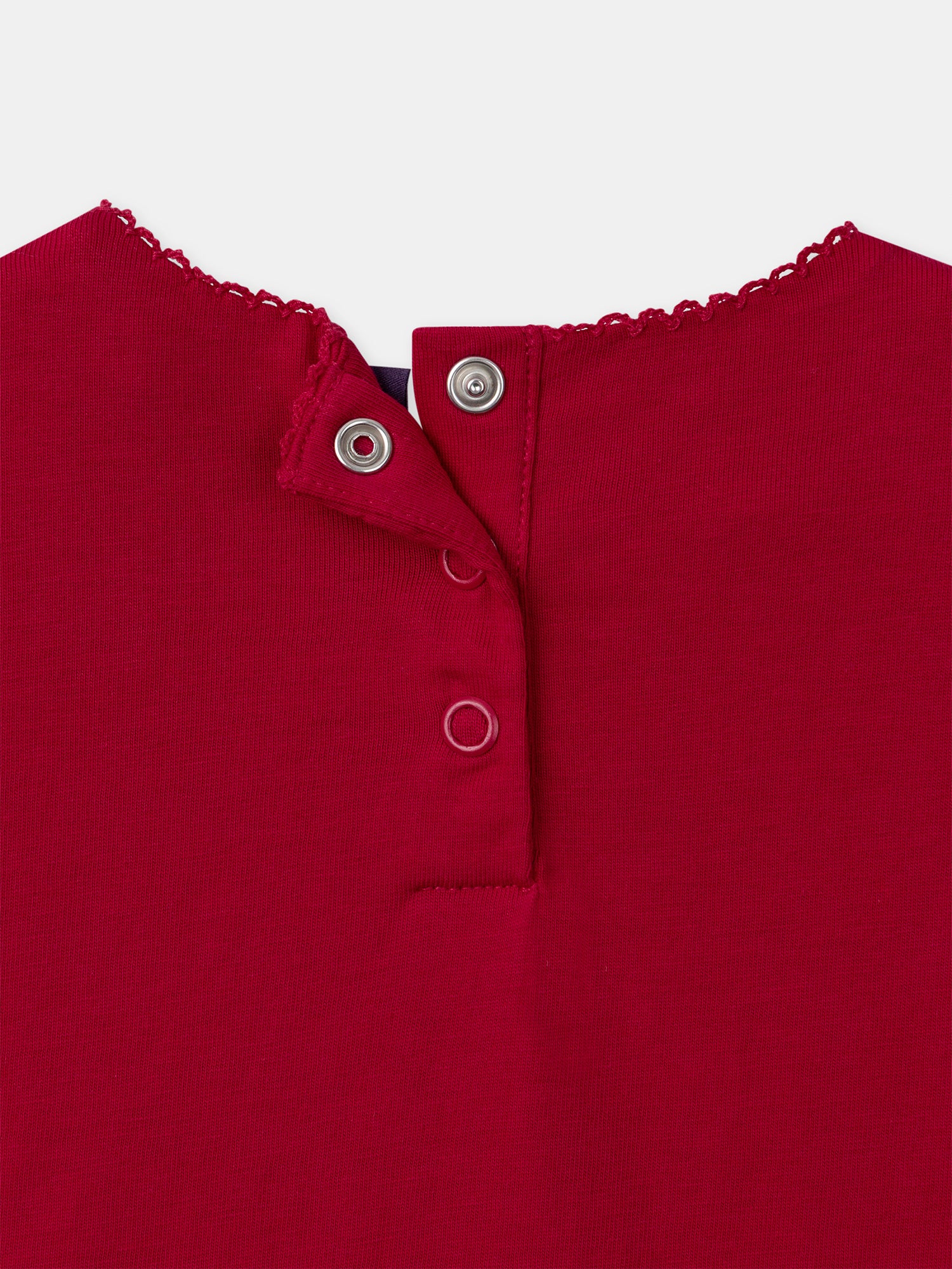 T-shirt rouge à noeud Fille - Image 4