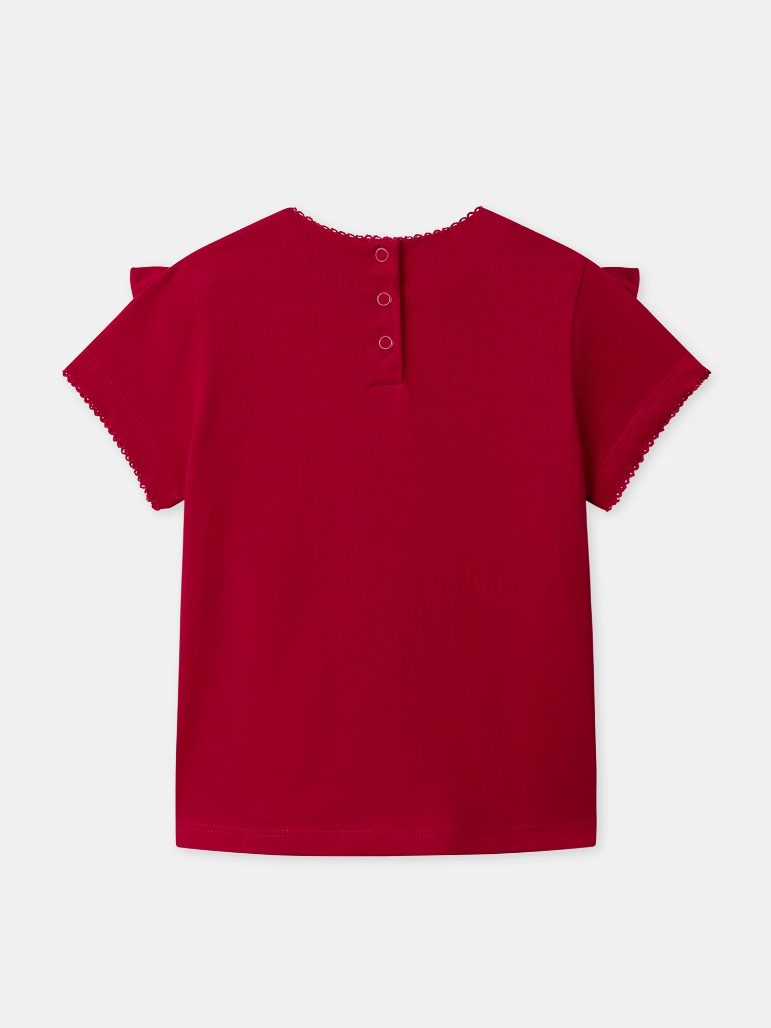 T-shirt rouge à noeud Fille - Image 5