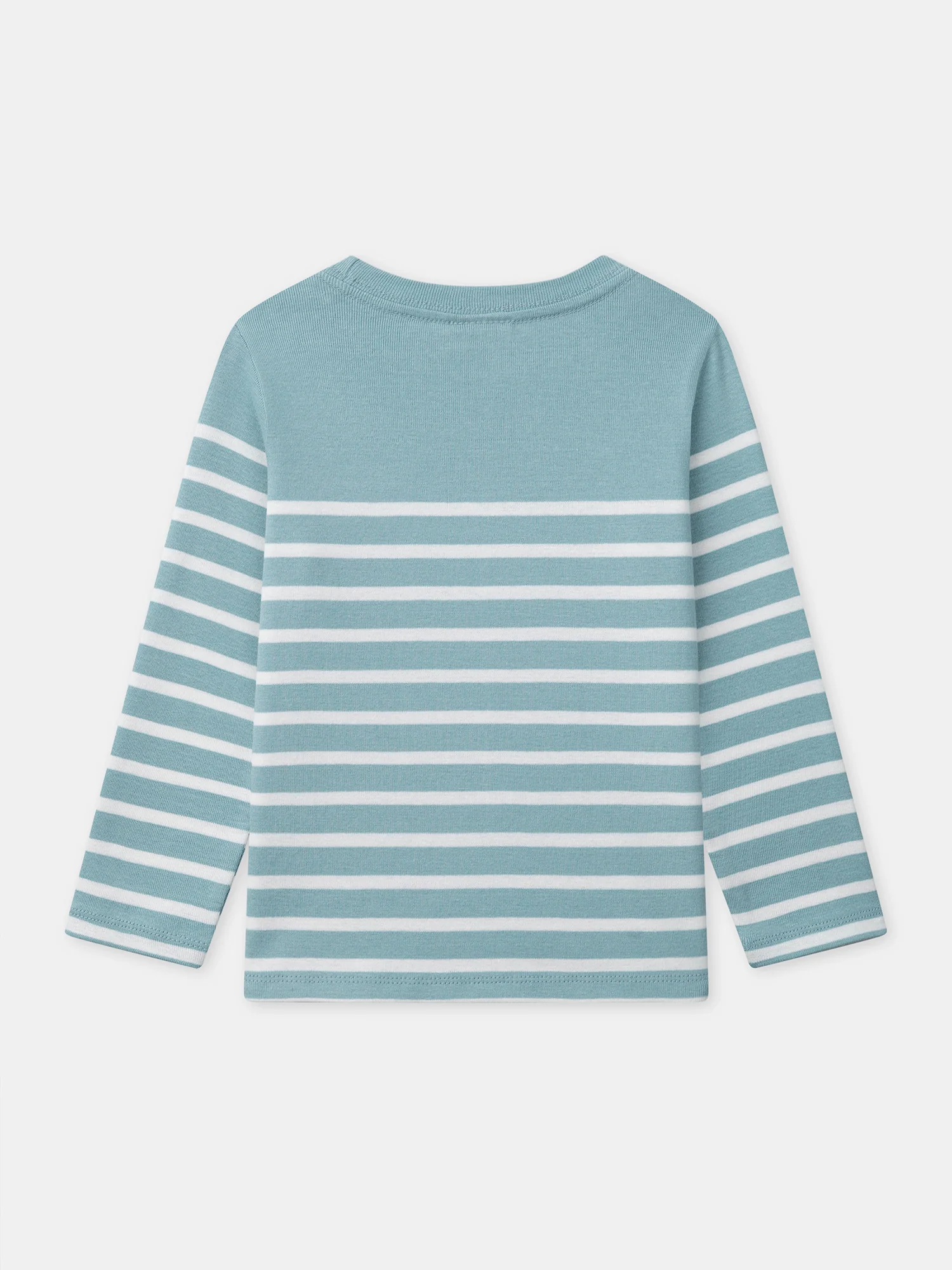 T-shirt bleu à rayures et manches longues Garçon - Image 5