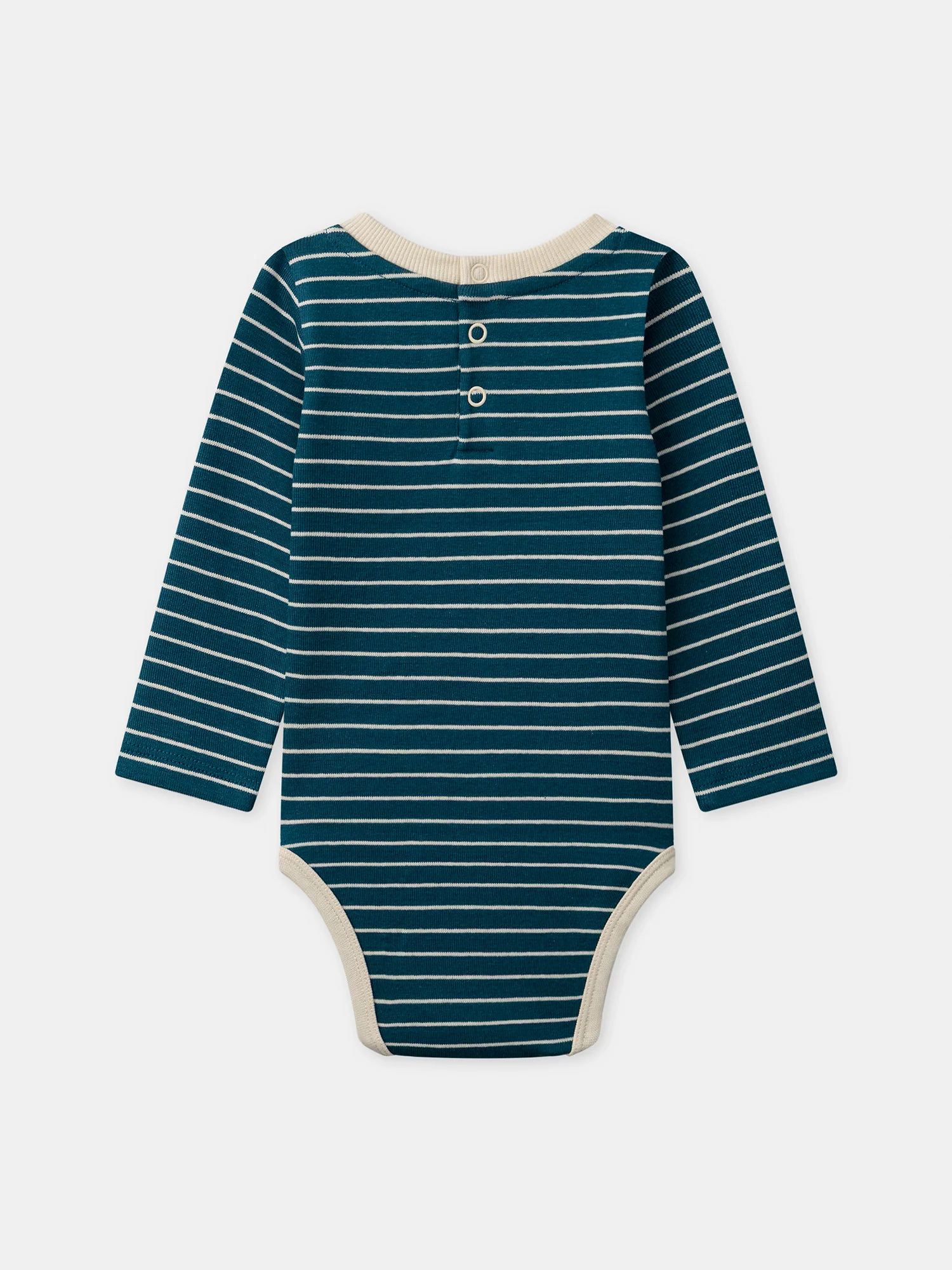 Body à rayures bleues Bébé Garçon - Image 4