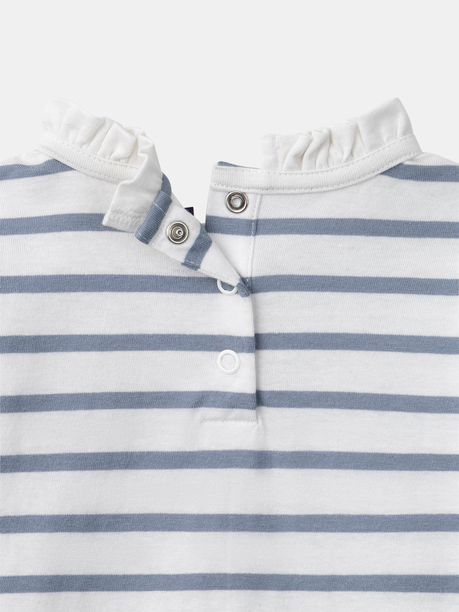 T-shirt à rayures bleues et manches longues Fille - Image 3