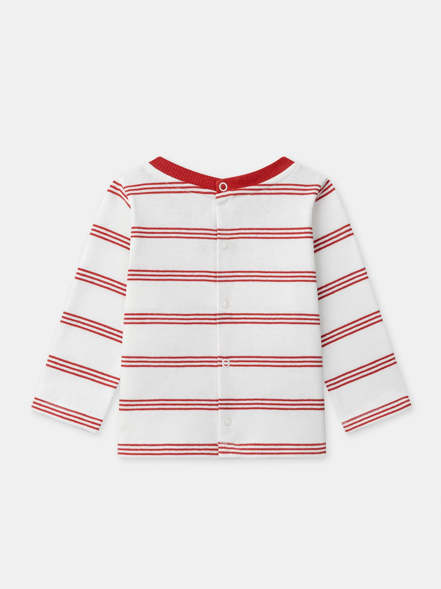 T-shirt à rayures rouges et manches longues Bébé Garçon - Image 4
