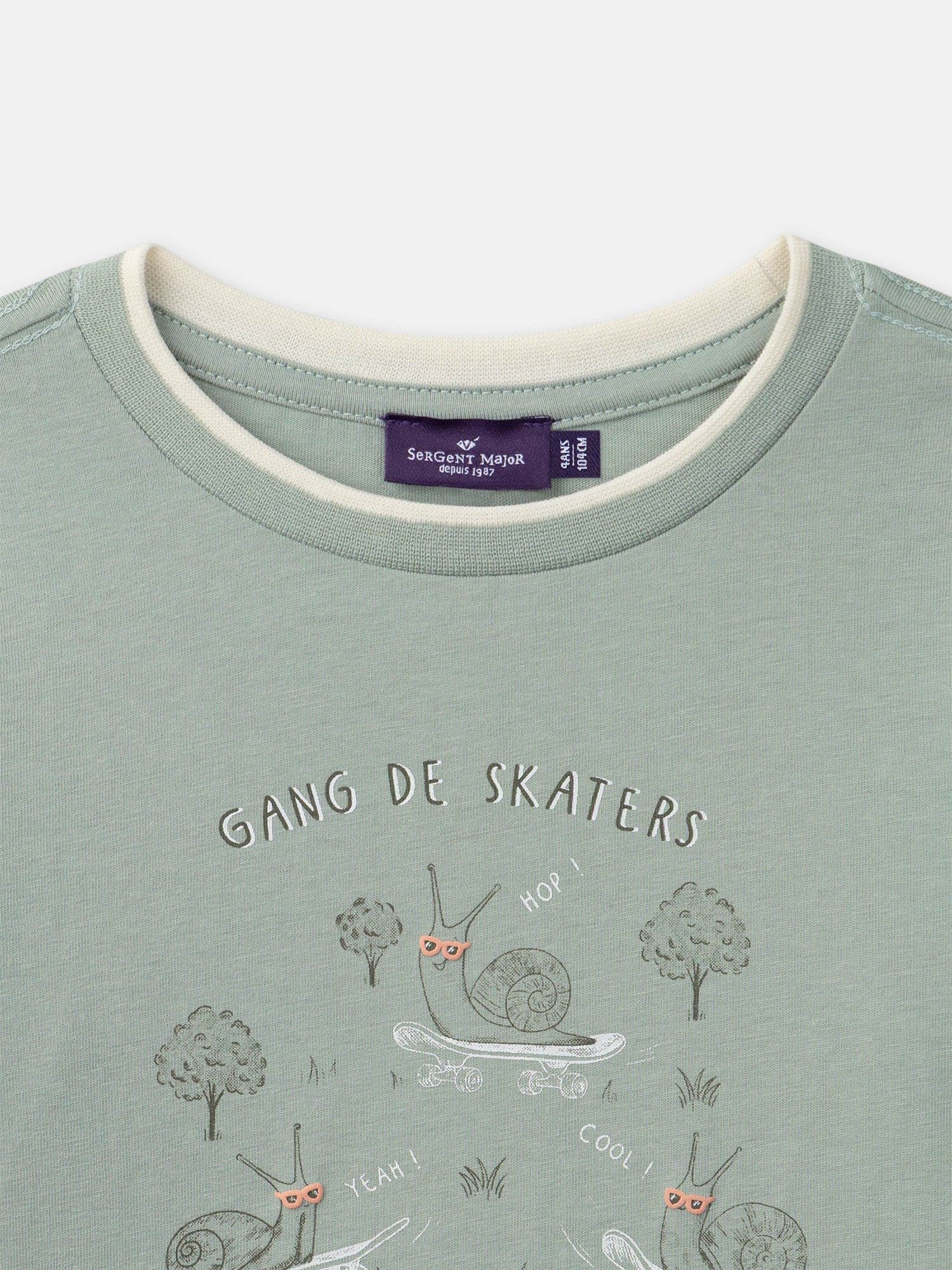 T-shirt vert à manches longues Garçon - Image 5