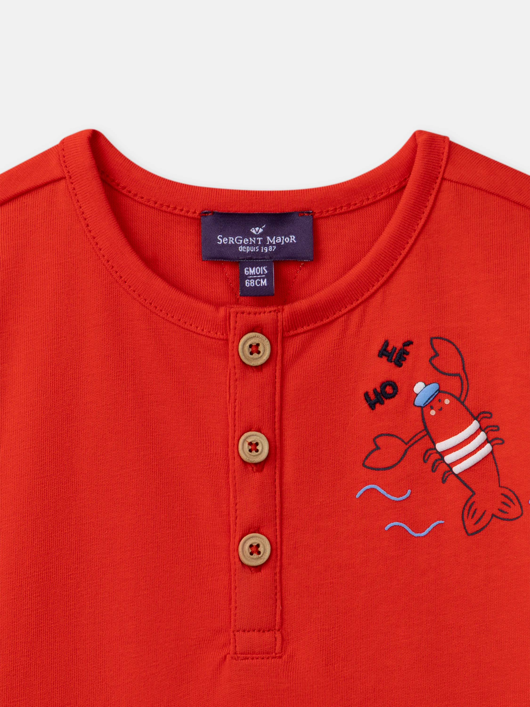 Tshirt rouge crabe et homard - Image 2