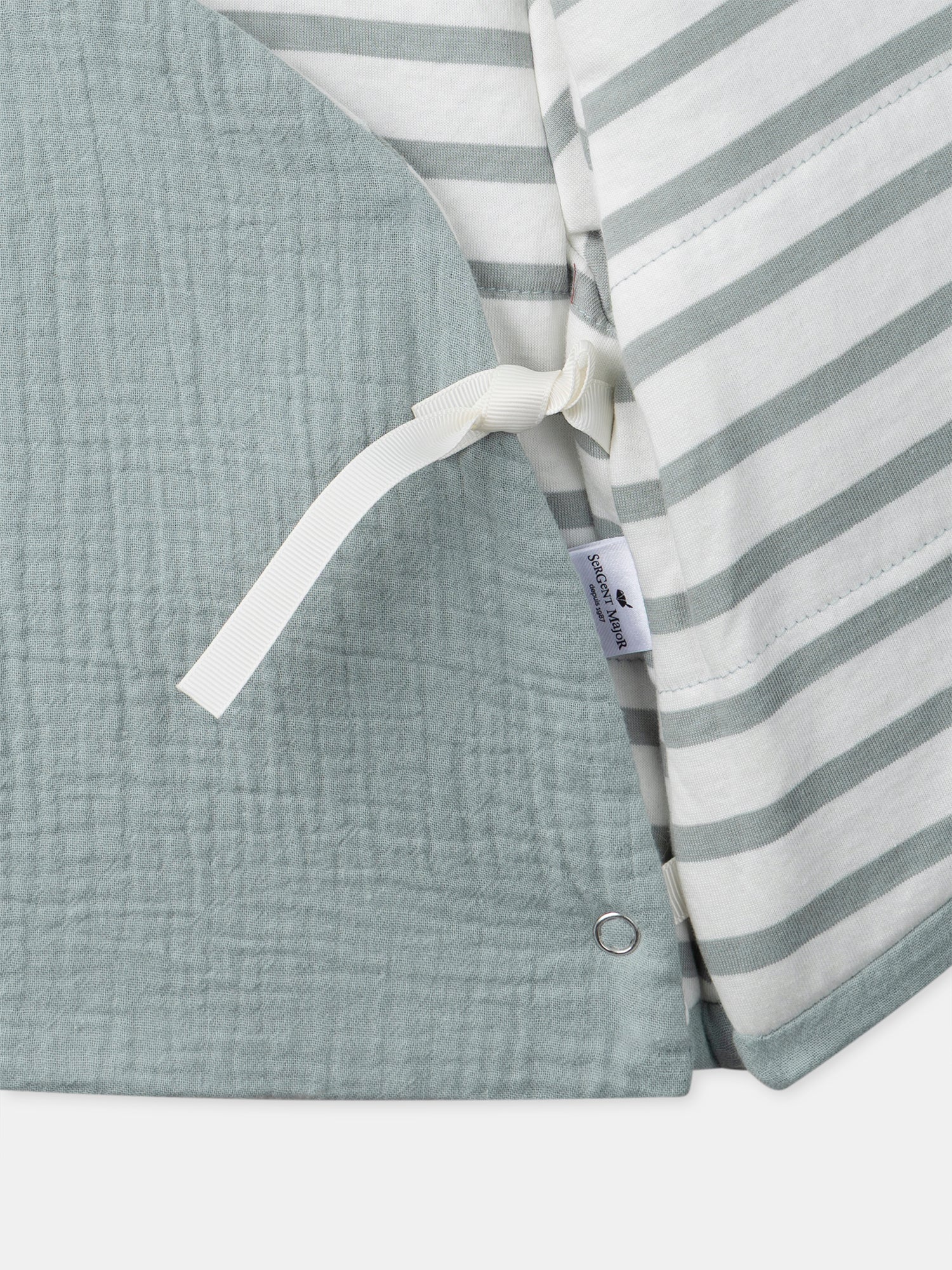 Veste à capuche bleue grisée Naissance Garçon - Image 4