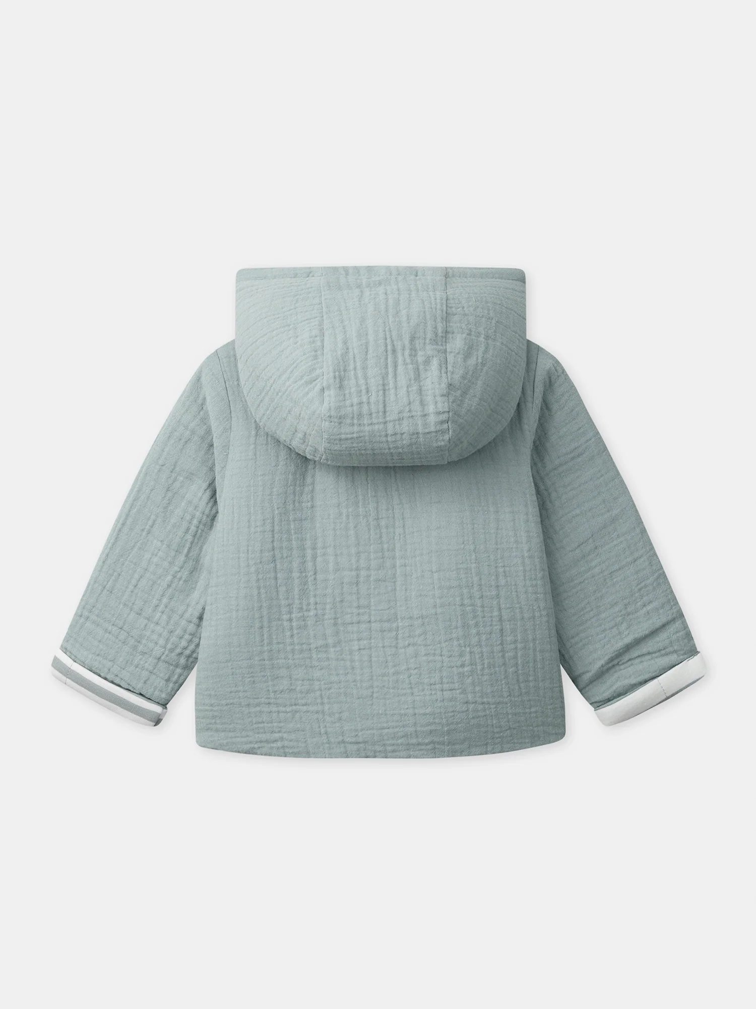 Veste à capuche bleue grisée Naissance Garçon - Image 5