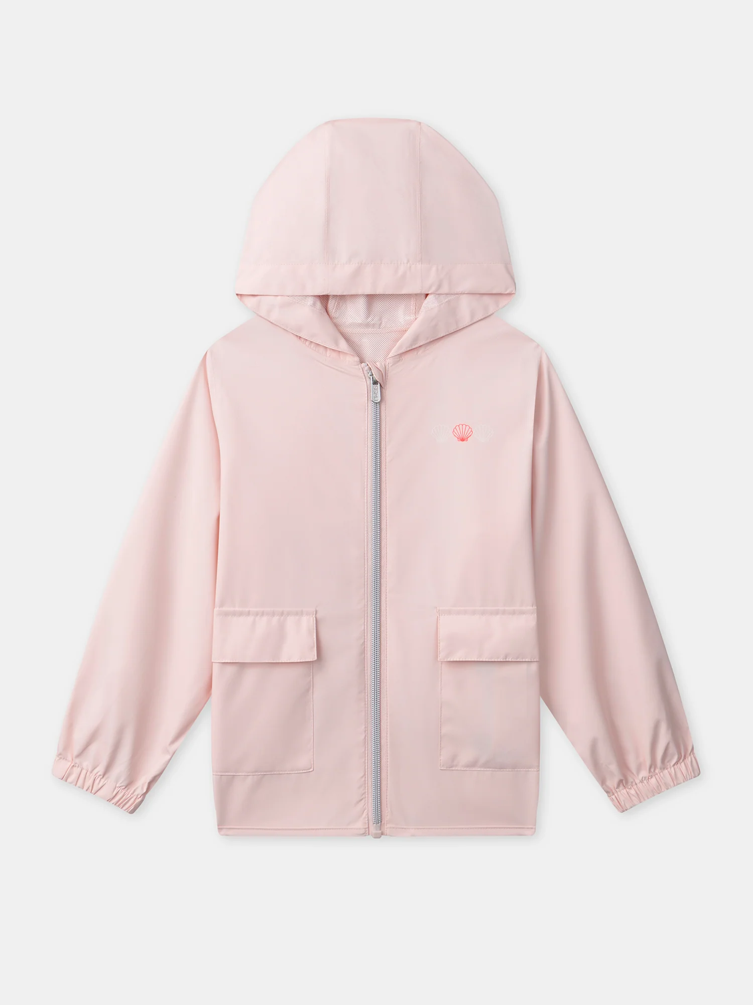 Veste coupe-vent à capuche rose Fille