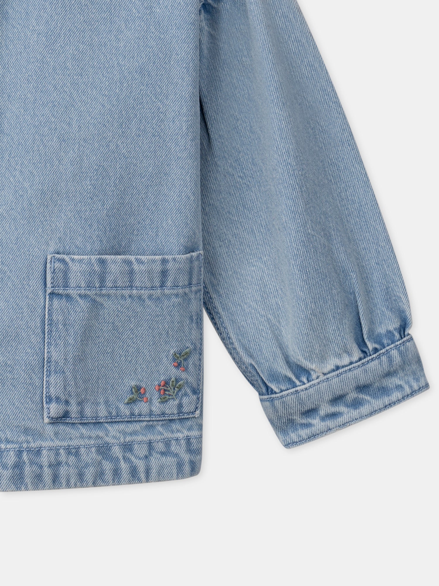 Veste en jean brodée « M » dans le dos - Image 3