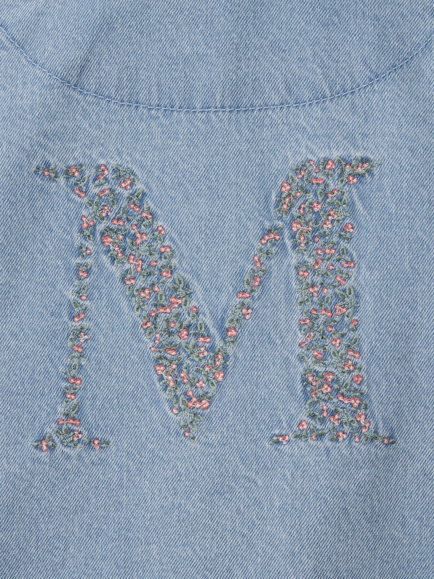 Veste en jean brodée « M » dans le dos - Image 4