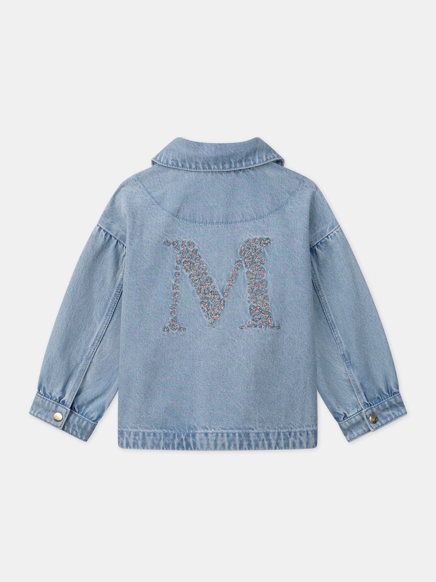 Veste en jean brodée « M » dans le dos - Image 5