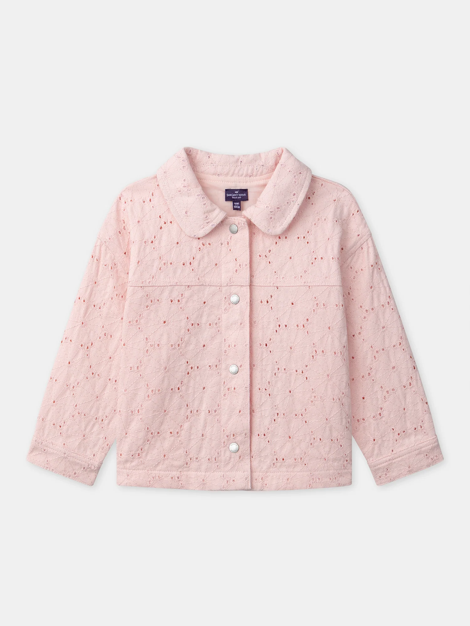 Veste rose broderies anglaises Fille