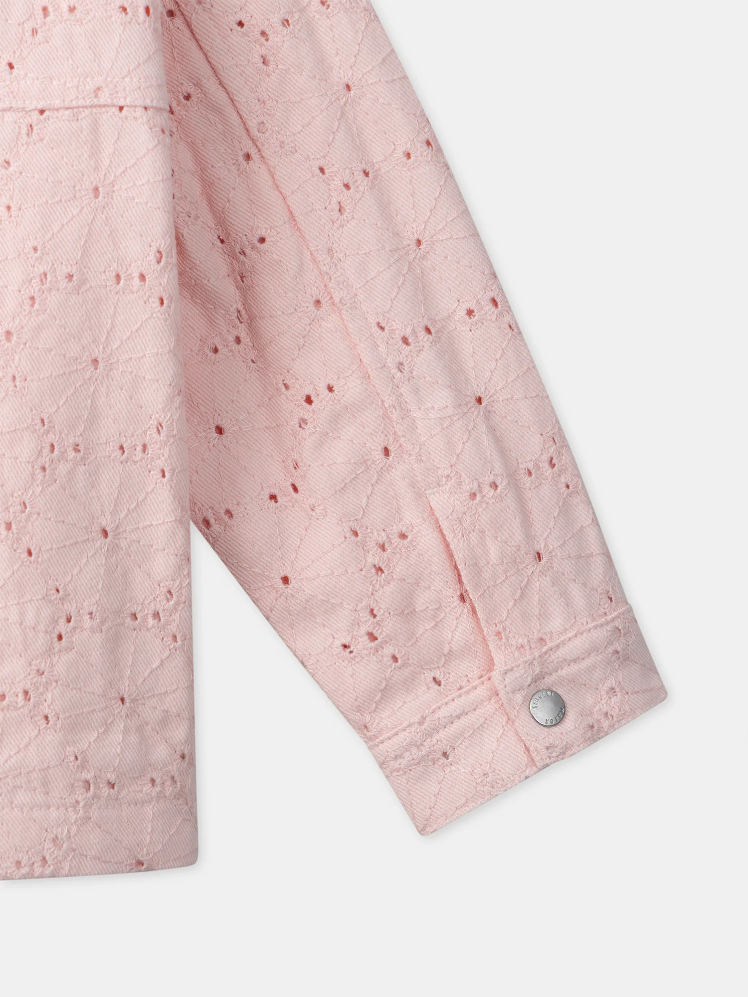 Veste rose broderies anglaises Fille - Image 6